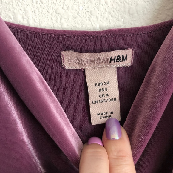 H&M Velvet Wrap Cocktail Dress - Picture 8 of 8
